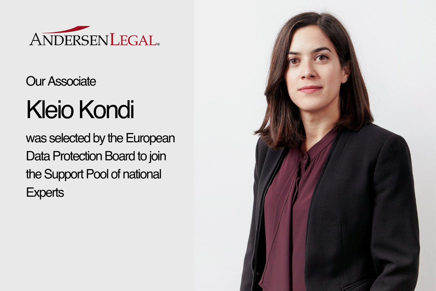 Kleio Kondi was selected by the EDPB  to join the Support Pool of national Experts