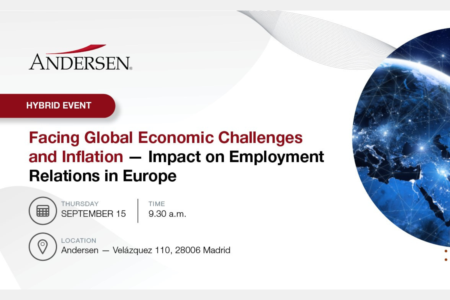 Employment Event, September 15th: Facing Global Economic Challenges and Inflation