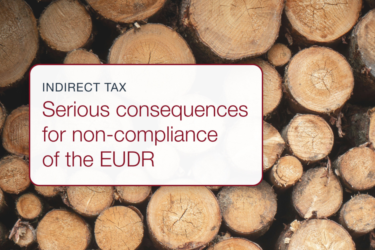 VAT Alert on the EUDR Deforestation Regulation
